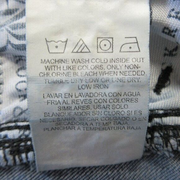 ROCK & REPUBLIC Khloe Unhemmed Frayed Hem Jean Skirt Plus Size 22W Stretch Denim - Picture 5 of 12